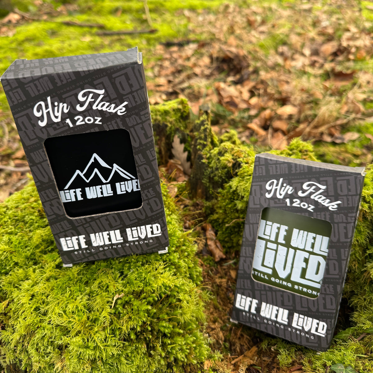 Life well Lived - Mountain Edition Hip Flask