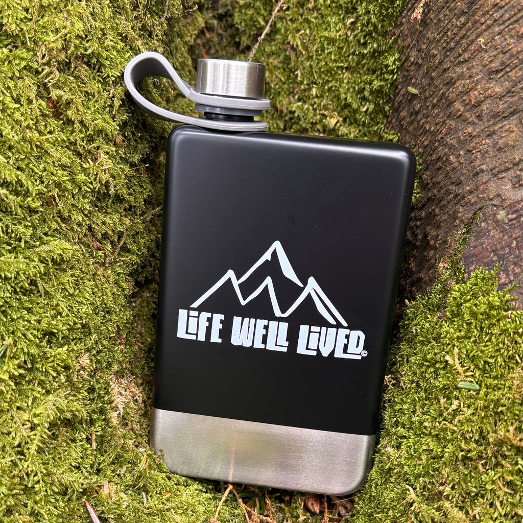 Life well Lived - Mountain Edition Hip Flask
