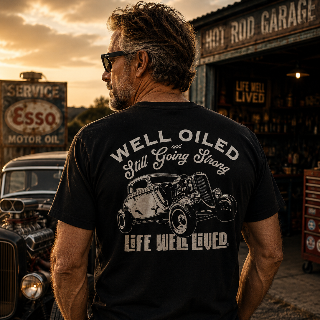 Well Oiled Car - Classic Hot Rod T-Shirt